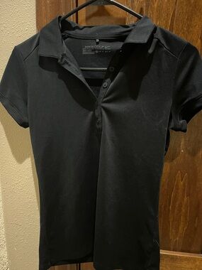 Nike Black Women's Golf Short-Sleeve Polo
